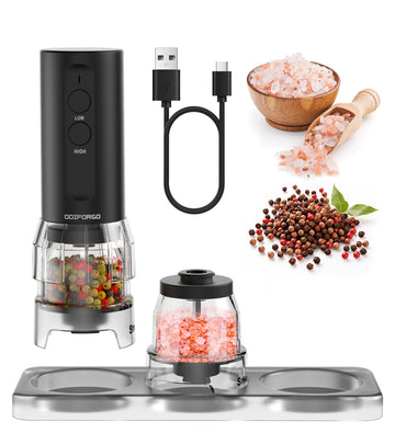 Rechargeable Electric Salt and Pepper Grinder Set