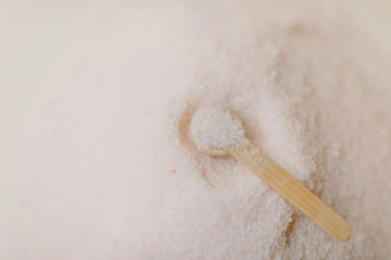 a spoonful of pink mineral salt