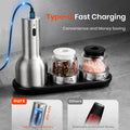 Fast charging station with pepper grinder and salt shaker, highlighting Type-C fast charging feature.