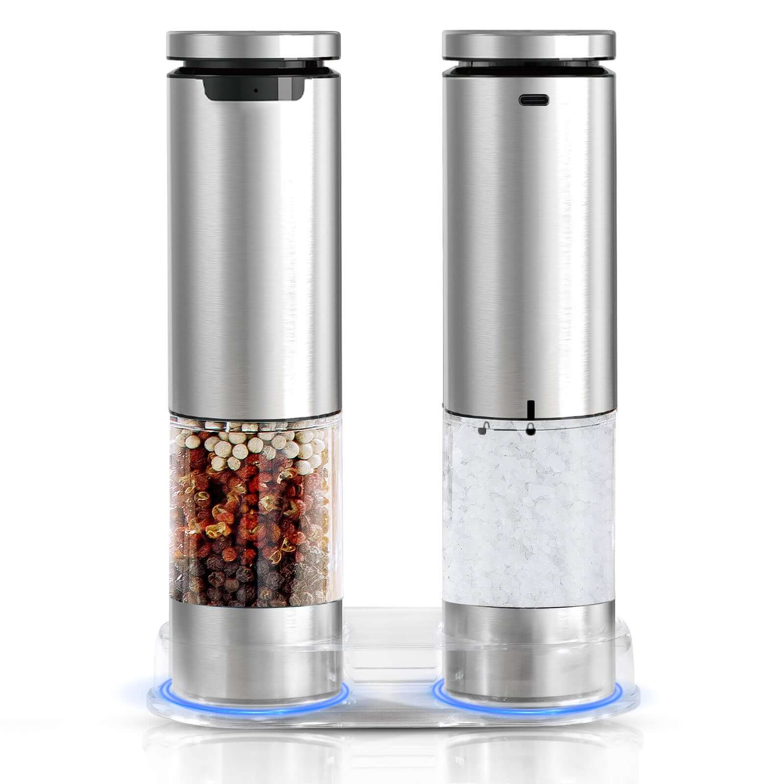 Rechargeable Stainless Steel Electric Salt & Pepper Grinder