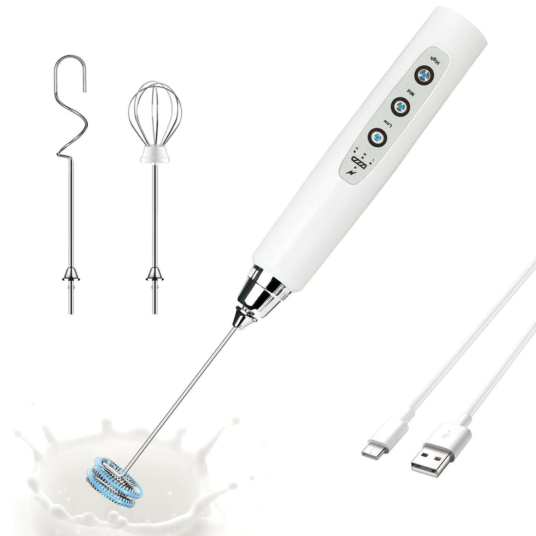 ODIFORGO Milk Frother White Color