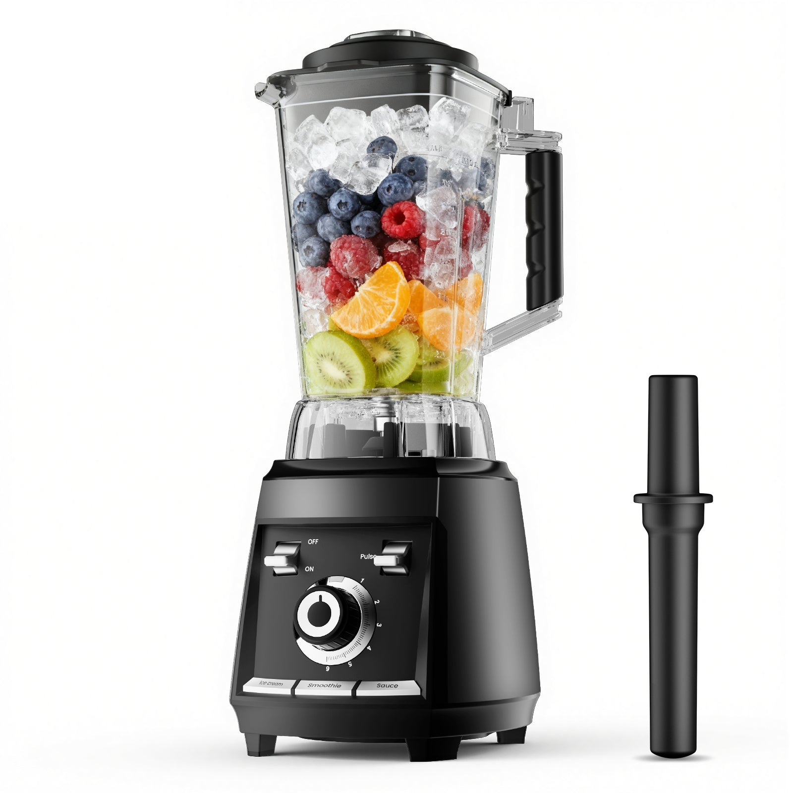 Odiforgo 1800W Professional High-Speed Countertop Blender for Smoothie & Ice Crushing (Black)