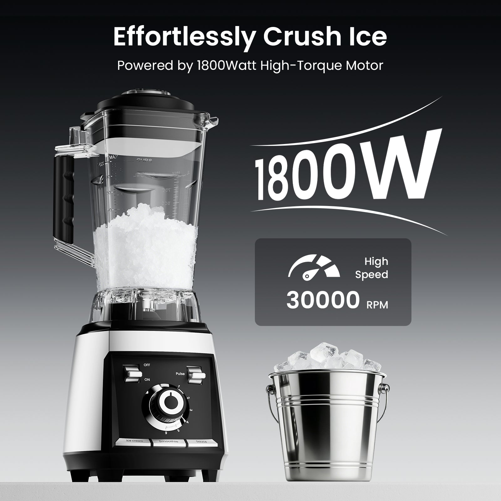 Odiforgo 1800W Professional Blender crushing ice 