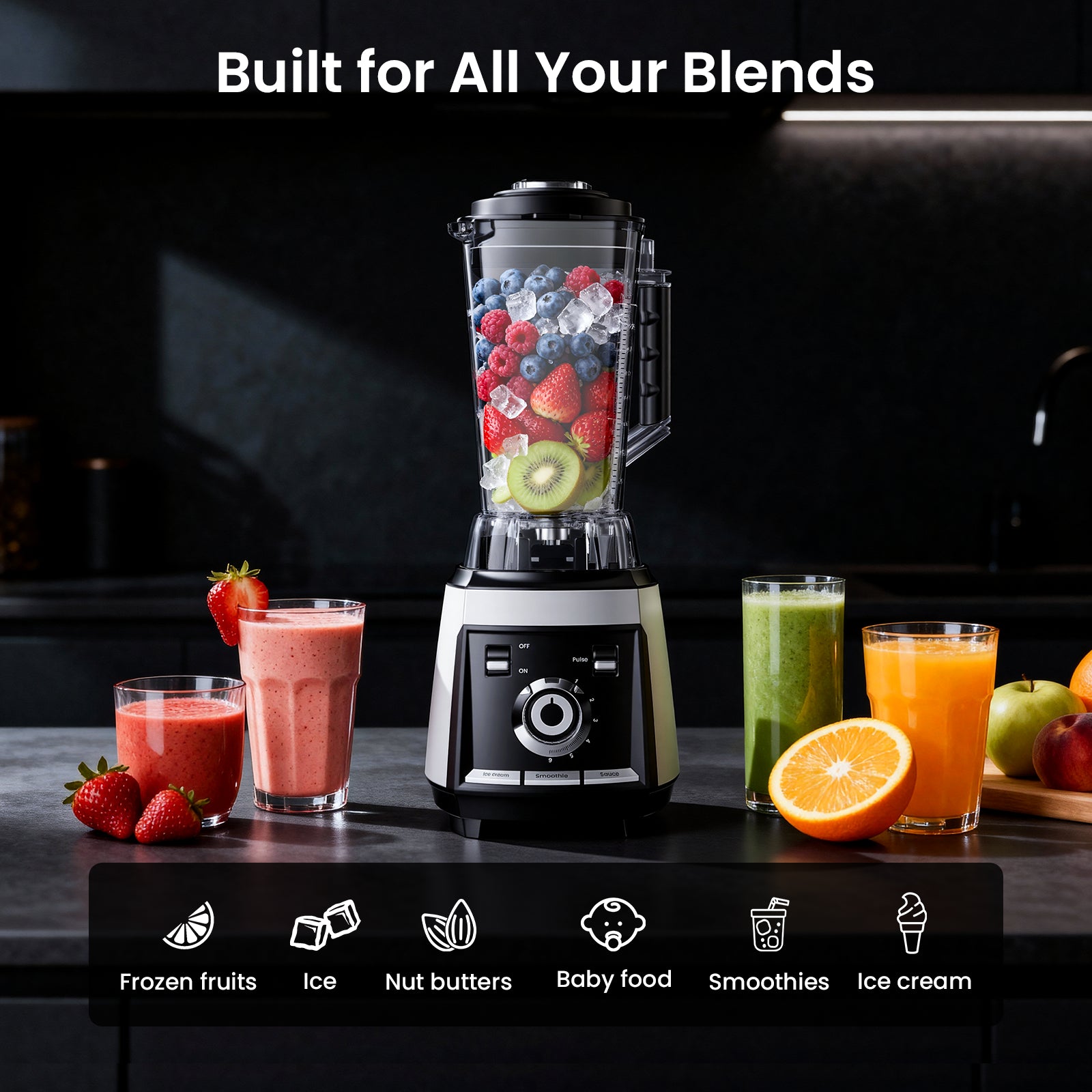 Odiforgo 1800W Professional Blender uses