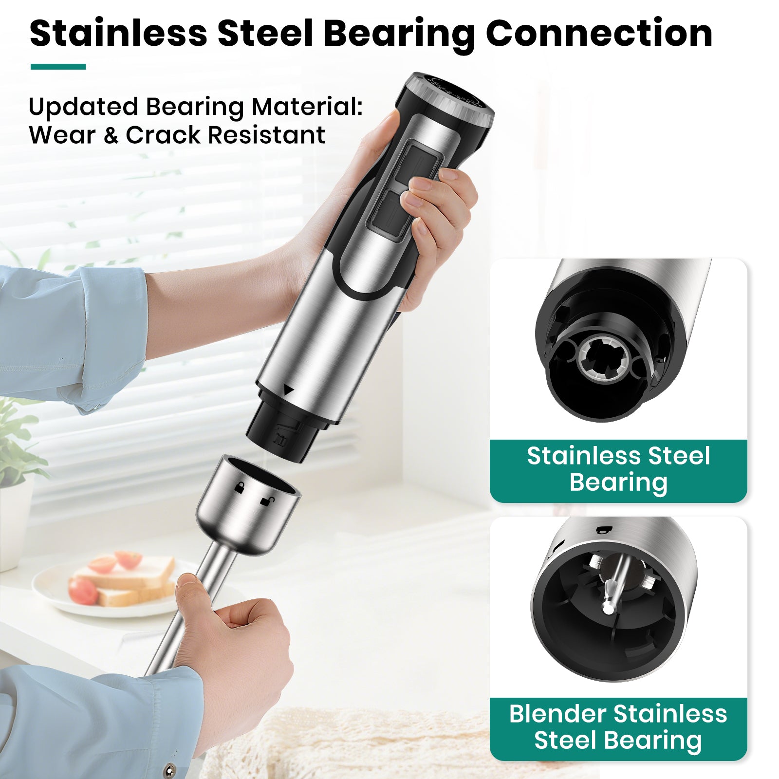 Odiforgo immersion blender bearing connection