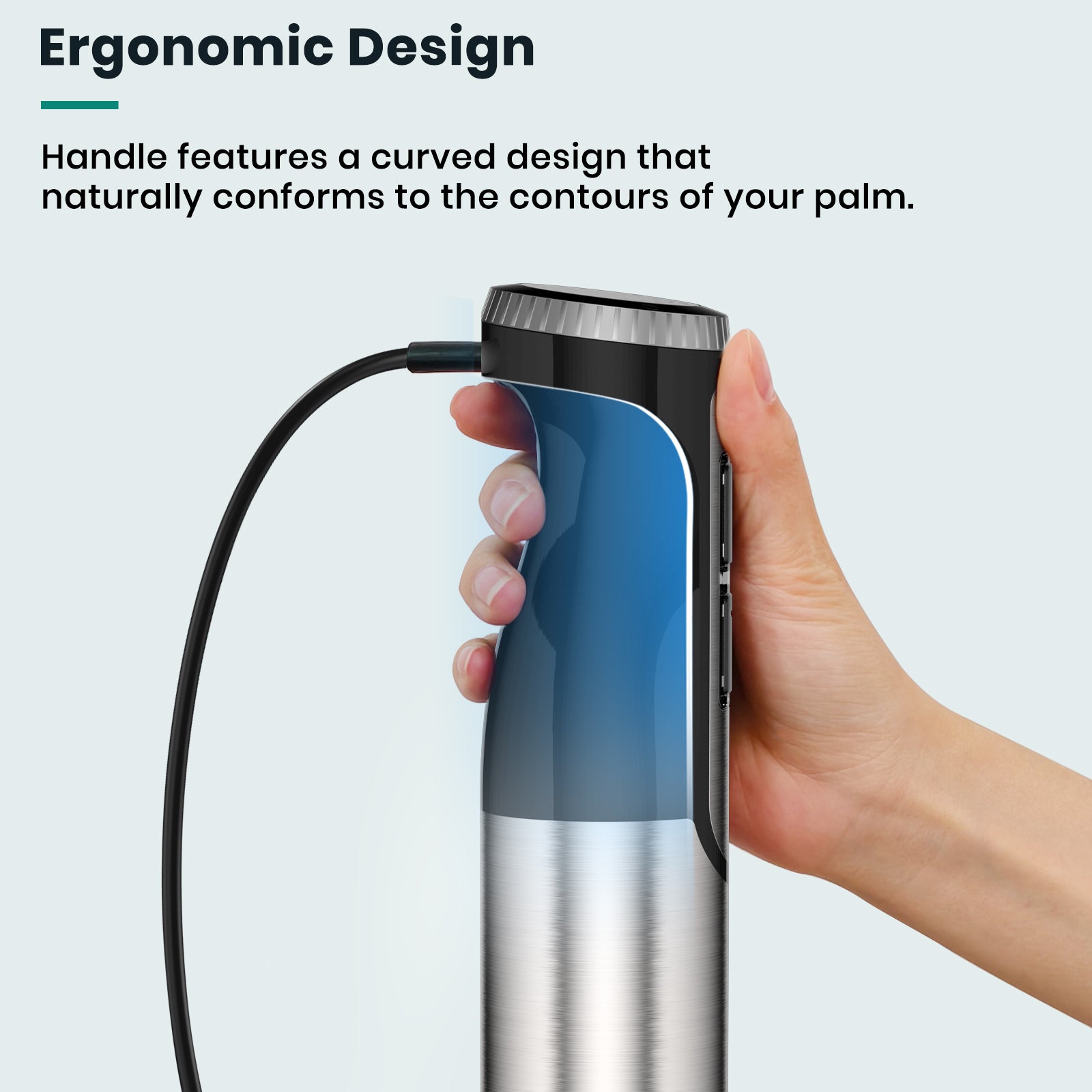 Odiforgo immersion blender  ergonomic design