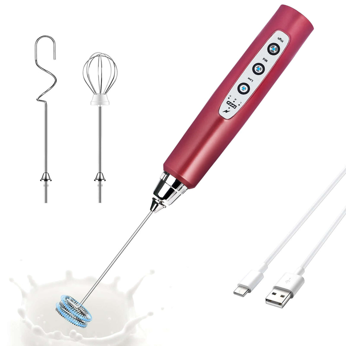 ODIFORGO Milk Frother Red Color